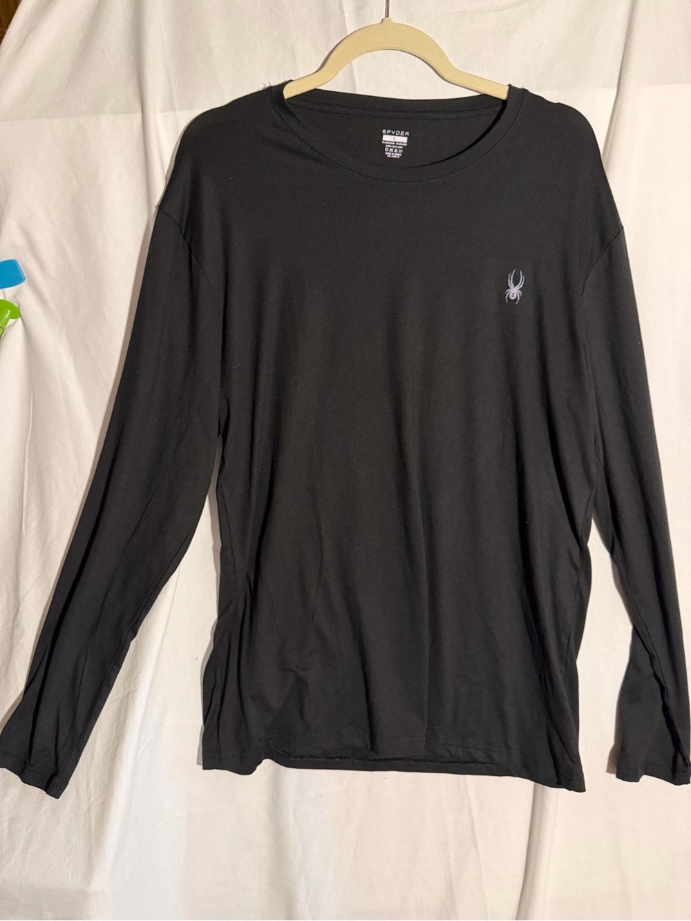 #434 Spyder Men’s Long-Sleeve Crew Neck Shirt - Black